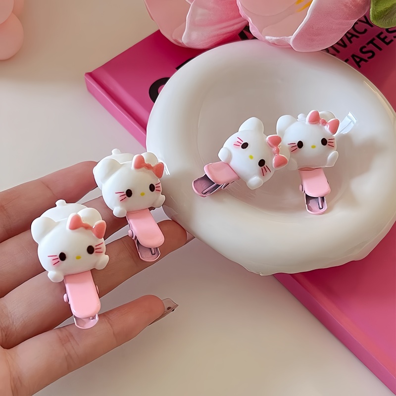 Hellokitty趴趴侧边夹kt猫一字夹刘海夹侧边夹鸭嘴夹定型无痕发夹