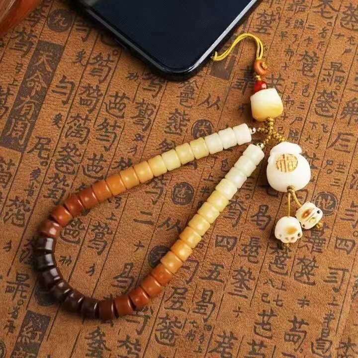 2026新款菩提根竹节手机链轻奢小众精致高级感ins风手机壳挂绳