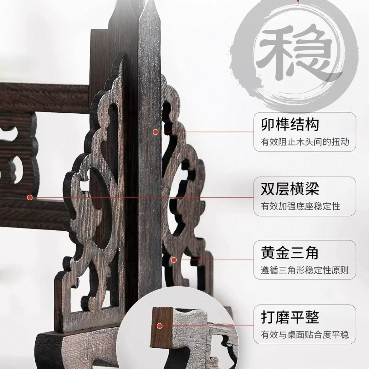 毛笔挂架鸡翅木毛笔架毛笔挂实木书法专用毛笔笔架初学者毛笔架子