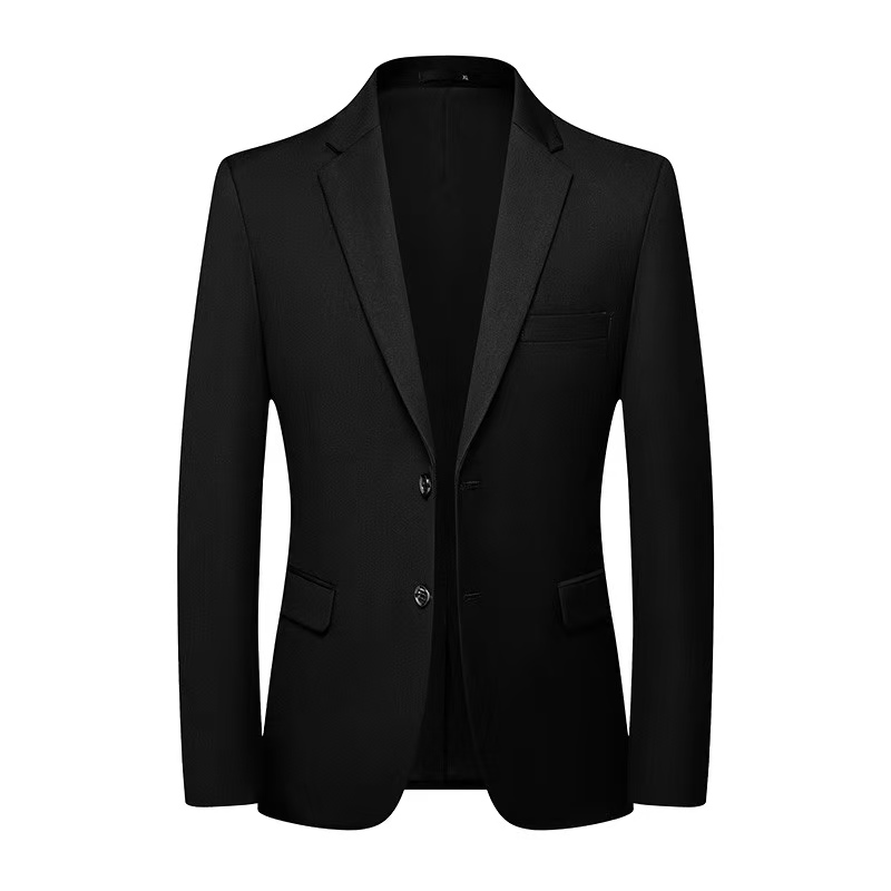 西装外套男修身商务休闲纯色套装