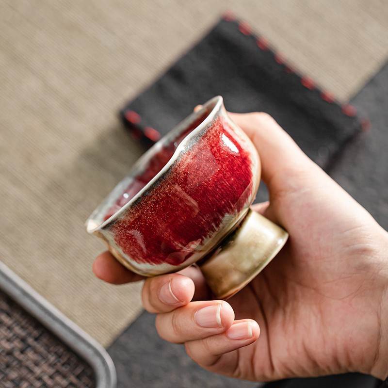 神垕钧瓷茶杯客人单杯中式陶瓷小号客人杯品茗杯功夫茶具小酒杯