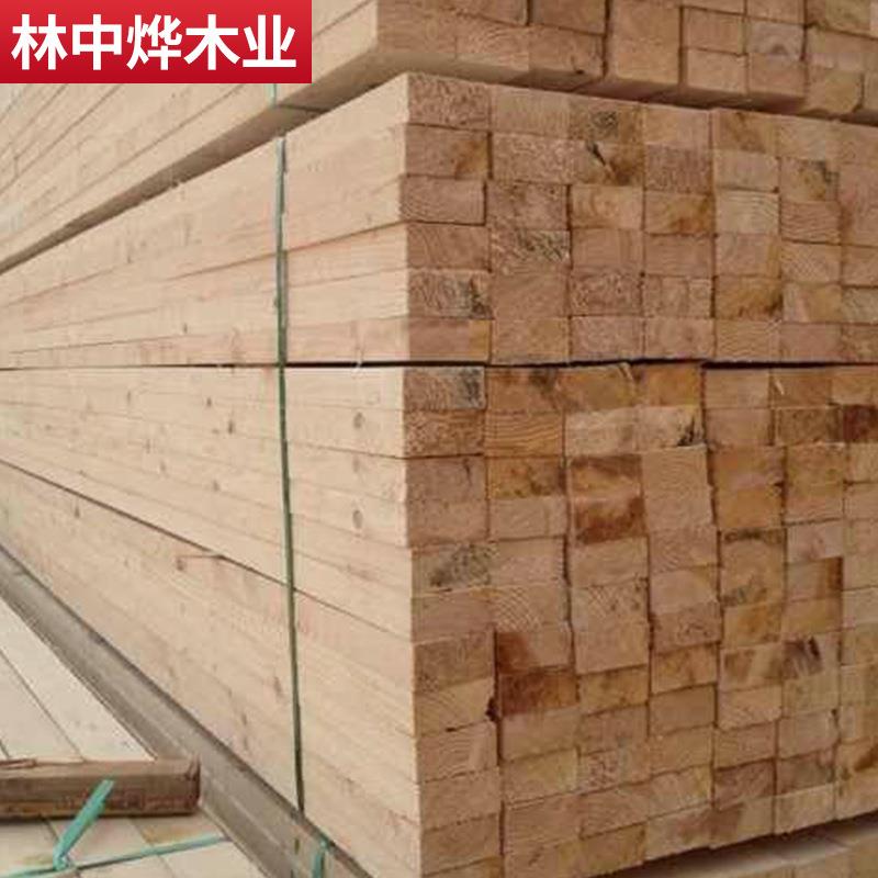 厂家多规格原木木方条建筑工程跳板手架垫方木松木条实木椴木