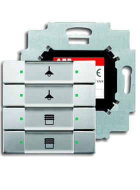 6127/01-84-500solo智能面板4联亮白色 ABBI-BUS智能照明系统KNX