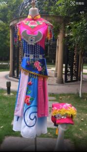 新款羌族服装女成人少数民族服饰舞台演出服舞蹈表演服56个民族