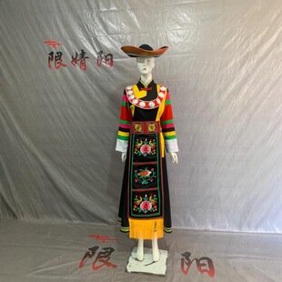 土族少数民族服装女土家族湘西恩施云南苗族衣服舞蹈服女演出服饰