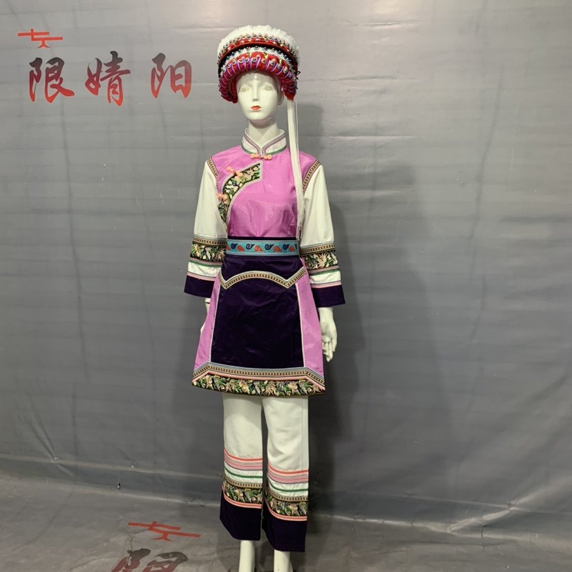 新款大理少数民族白族成人女装/舞蹈表演服饰/葫芦丝舞台演出服装