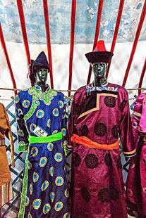 鄂温克族新款56个少数民族演出服装鄂温克族秋冬长款男女民族歌舞