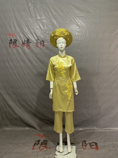 新款京族服装民族服装演出走秀服打卡风景海滩拍照服连衣裙限婧阳