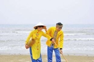 京族民族服儿童舞蹈服少数民族京族节日外国男女越南民族表演服装