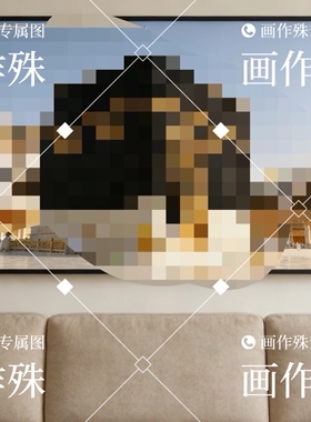 回族现代简约民族风特色挂画晶瓷镶钻沙发背景墙客厅装饰画饭店画