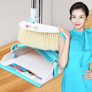 家用扫地神器扫帚撮簸箕组合懒人不粘头发塑料苕帚 美丽雅扫把套装