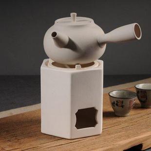 烧茶炉 煮茶壶功夫茶炭炉白泥六角炉家用小炭炉核桃碳木炭茶炉老式