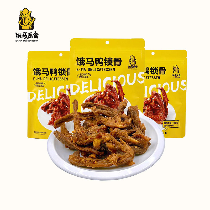 饿马鸭架鸭锁骨115g/包孜然