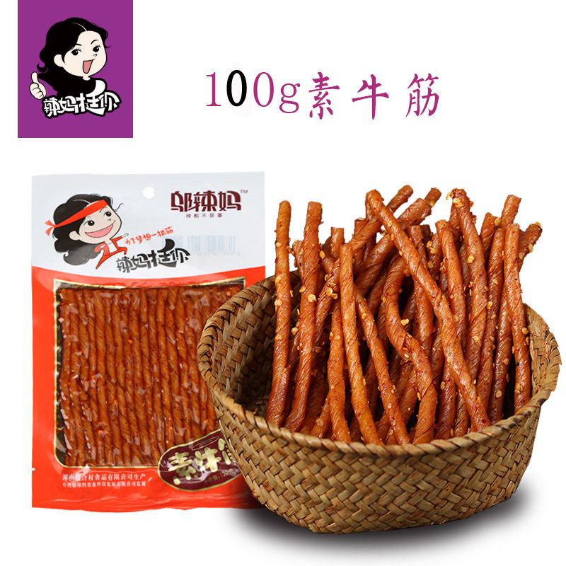 邬辣妈素牛筋豆筋蒜蓉豆条香辣味麻辣豆制品豆干麻辣小吃辣条
