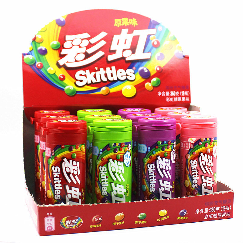 箭牌彩虹糖30g原果味筒装儿童