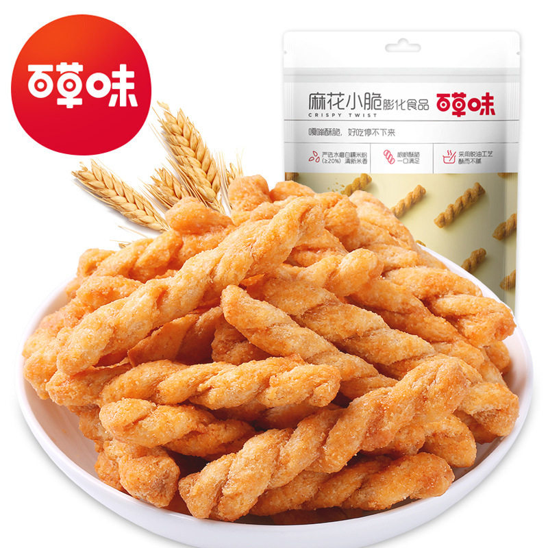 百草味麻花小脆120g海苔味/
