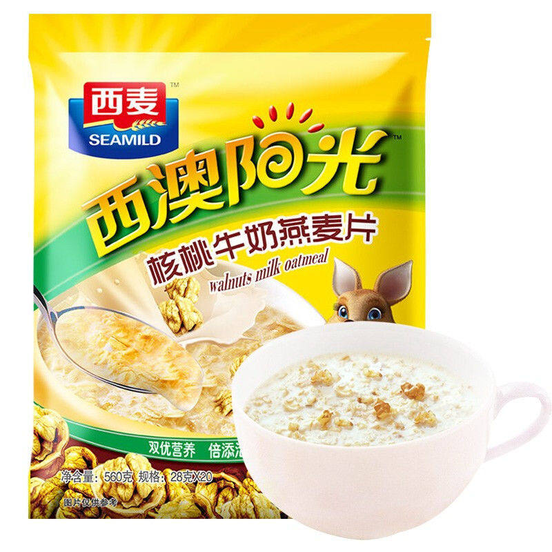 西麦核桃牛奶燕麦片即食营养早餐
