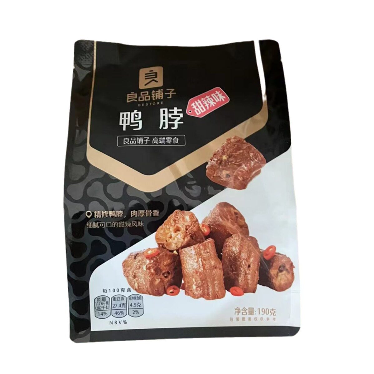 包邮良品铺子鸭脖甜辣190g零食