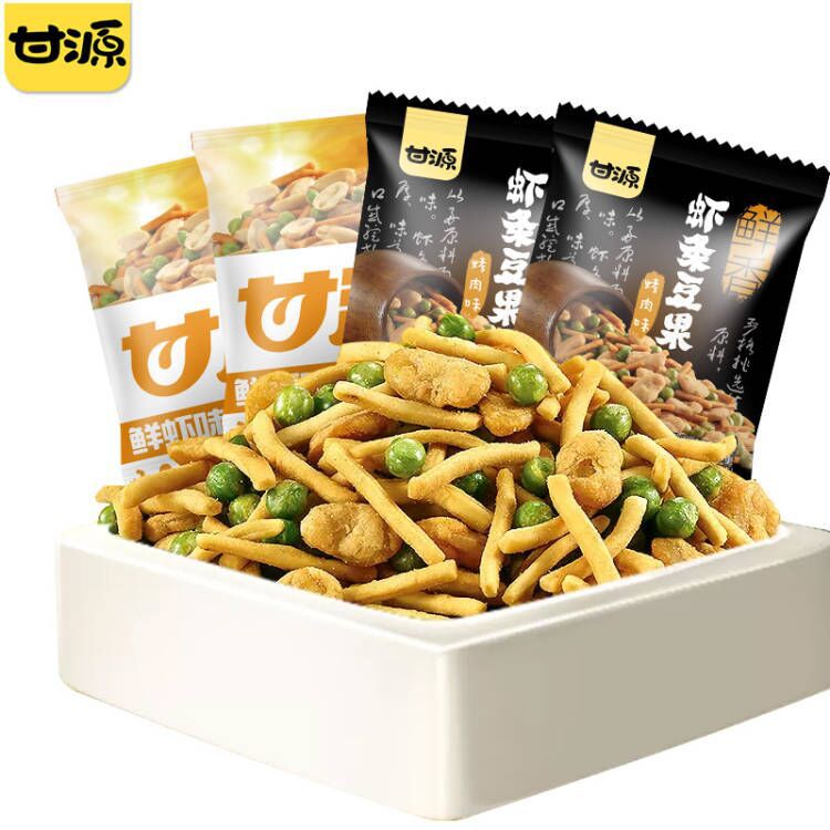 萍乡甘源虾条豆果独立包装香酥