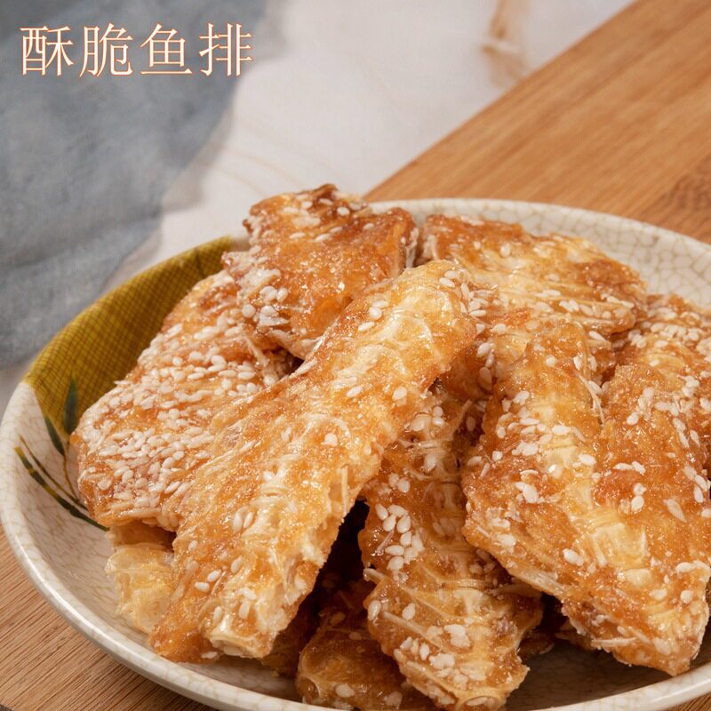 原味鱼排酥500g袋装即食香辣鱼骨