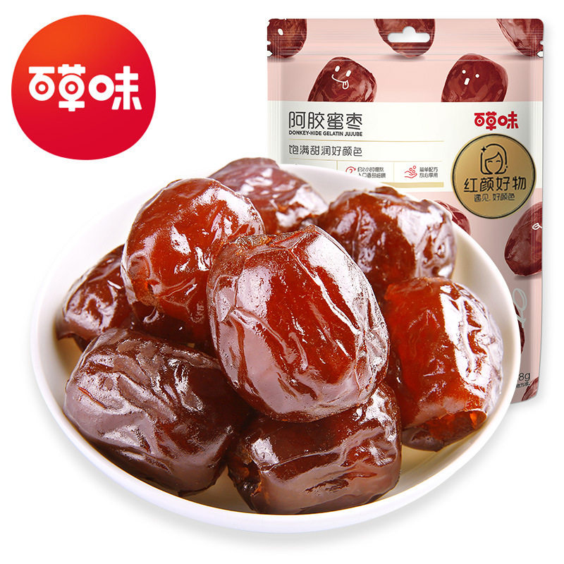 百草味阿胶蜜枣228g箱规25包装