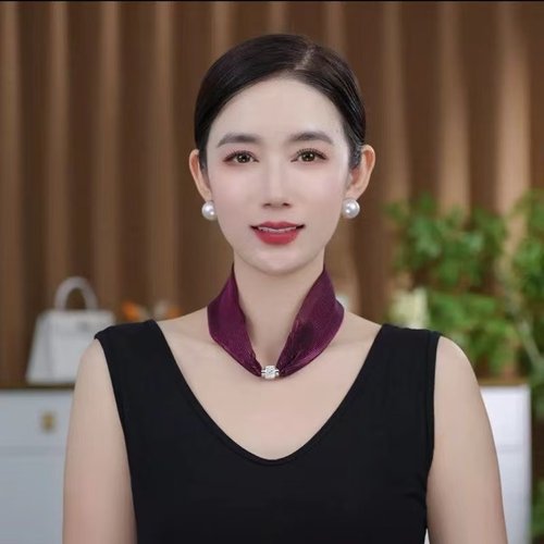 2025春夏新款炫彩磁扣护颈丝巾女领巾时尚百搭百变遮颈纹围巾围脖