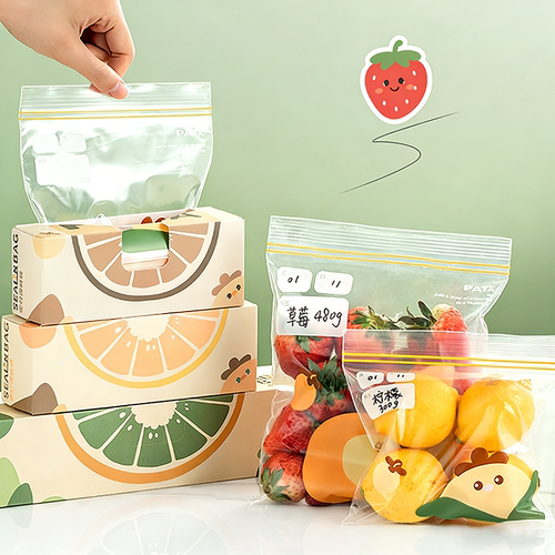 保鲜袋食品级家用包装袋冰箱专用食品袋水果自封袋加厚食物密封袋