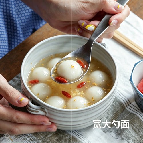 勺子个人专用大勺子高颜值长柄勺西瓜勺家用吃饭喝汤勺食品级餐勺
