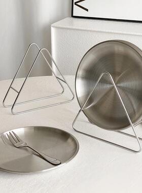 不锈钢骨碟家用2026新款蘸料碟调味碟小菜碟餐桌调料碟圆盘吐骨碟