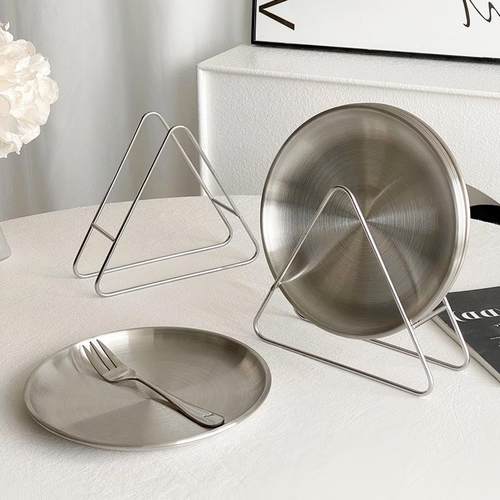 不锈钢骨碟家用2026新款蘸料碟调味碟小菜碟餐桌调料碟圆盘吐骨碟