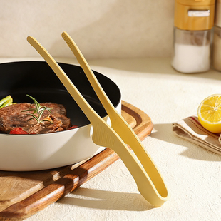 加厚硅胶食品夹耐高温食物夹煎牛排面包小夹子厨房食品级烤肉夹子