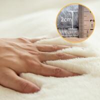 Modern and simple imitation rabbit fur bay window bed carpet, thickened plush living room carpet, and children's crawling bedroom carpet thumbnail 5