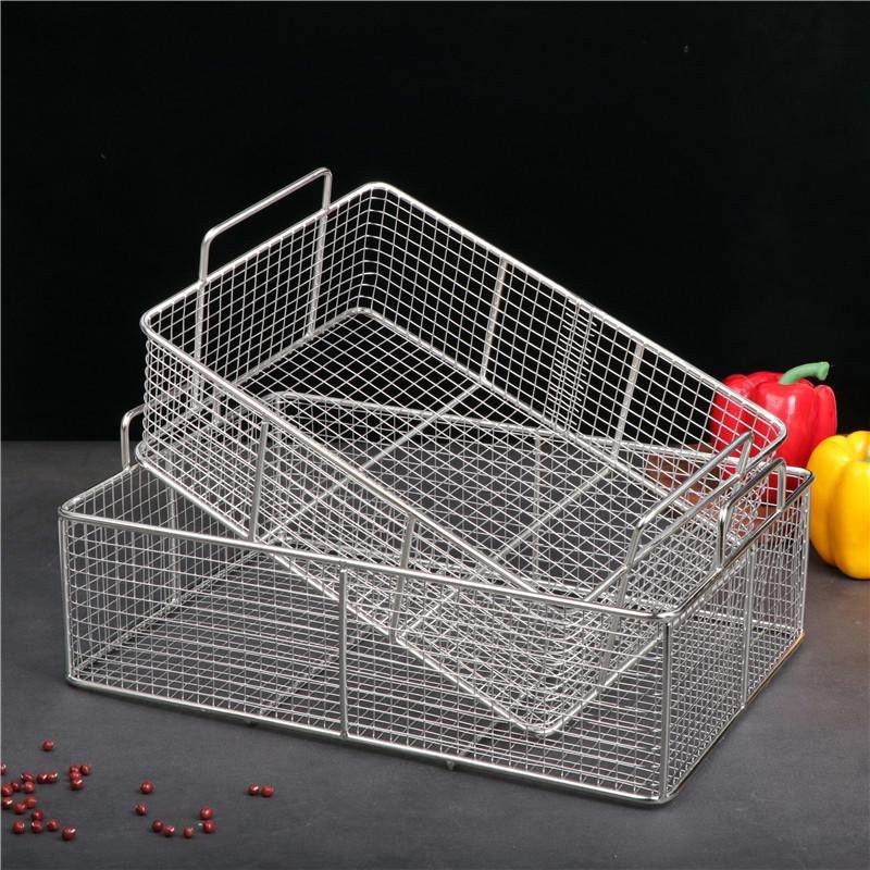 升级304不锈钢网篮提孔方篮大号油炸篮加粗钢丝沥水篮长方形网筐,餐饮具,洗菜盆/沥水篮/漏水筛,淘宝优惠券,粉丝福利购,淘宝优惠卷
