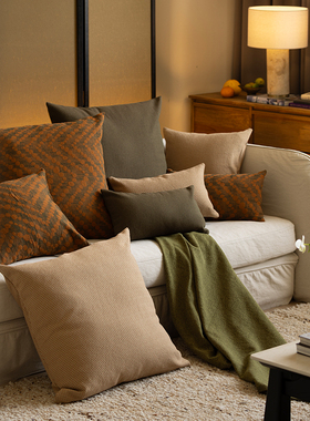 豆卷靠垫 Refresh芮夫 腰枕纯棉沙发床头柔软装饰护腰绿色抱枕