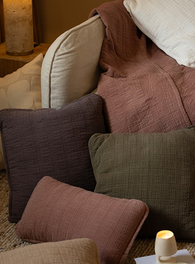 留夏靠垫 Refresh芮夫 植物染全棉a类亲肤柔软高级感抱枕原创设计