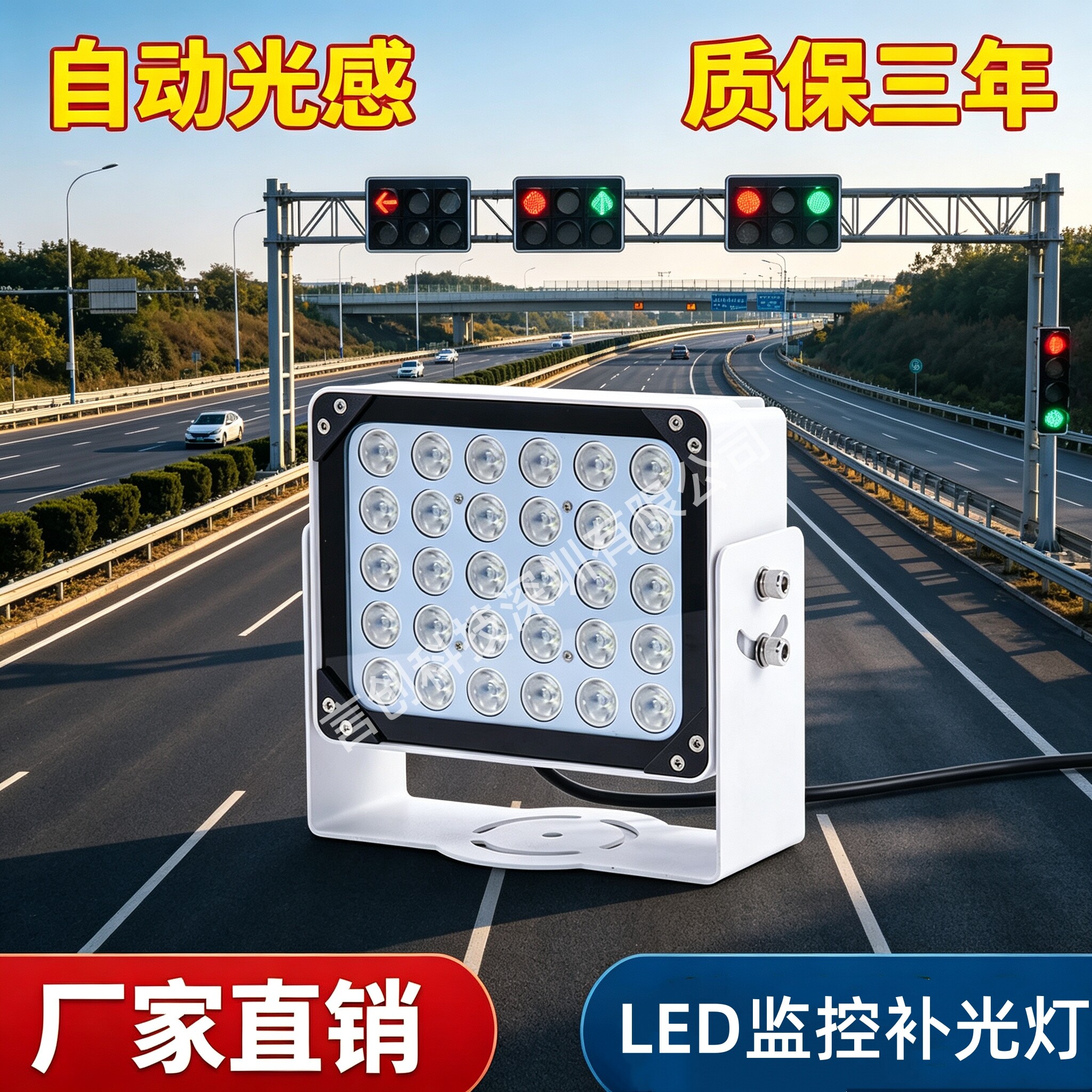 监控LED30灯珠大功率补光灯60W雪亮工程平安城市