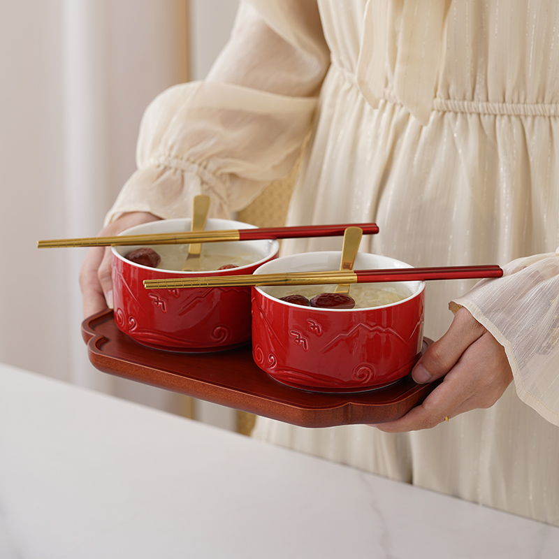 婚庆敬茶杯套装结婚用品对碗杯子