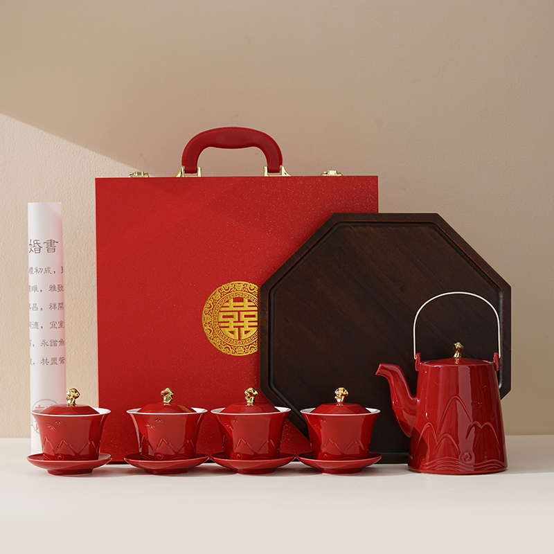 婚庆敬茶杯套装结婚用品对碗杯子