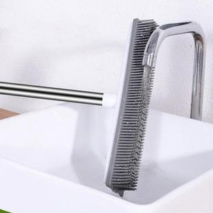 Rubber Broom Carpet Rake with Squeegee Long Handle for Pet H
