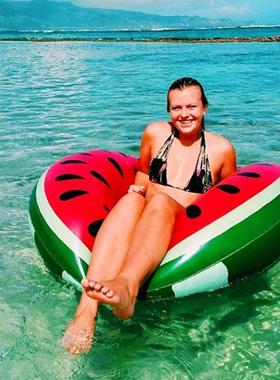 Rooxin Watermelon Pool Floats for Adult Kids Inflatable Circ