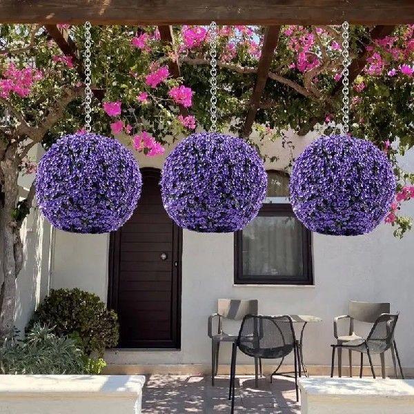 Faux Topiary Ball Greenery Sphere Centella Ball Plant