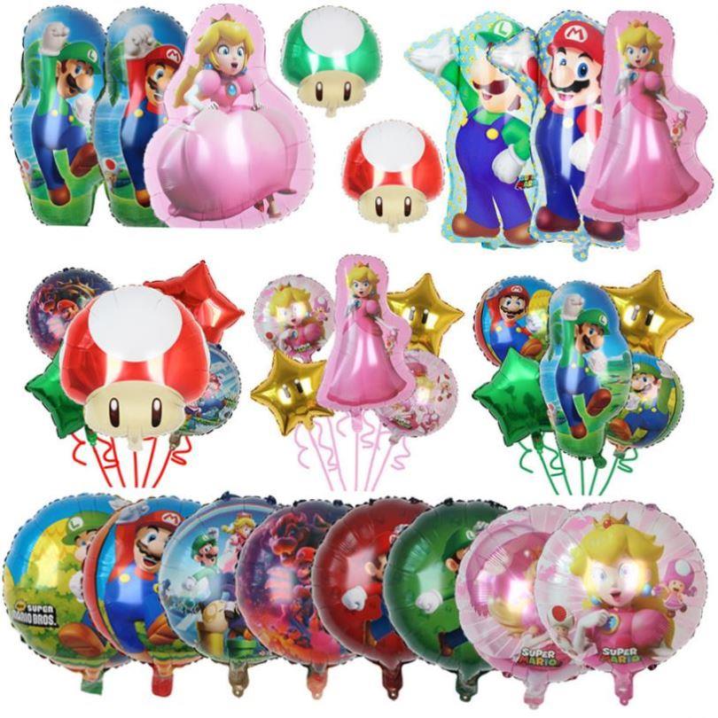 Mario Game Theme Aluminum Film Balloon Set Children's Bi