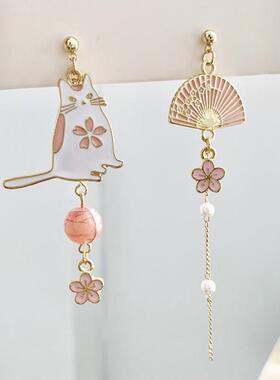 Korean Style Flower Cute Animal Dangle Earrings For Women Mo