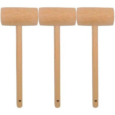 3 Pcs Wooden Meat Tenderizer Kitchen Mallet Loose Hammer