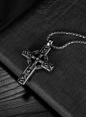 jewelry retro niche design cross pendant hip-hop steet tita