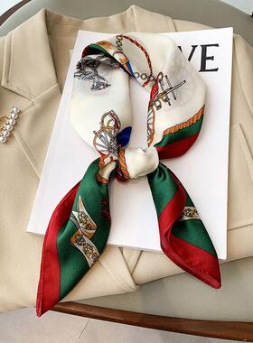 Luxury Brand Silk Satin Head Scarf For Women Animal Animal K