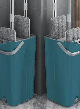 Floor Mops with Bucket Thickened Wet and Dry Lazy Flat Mop M