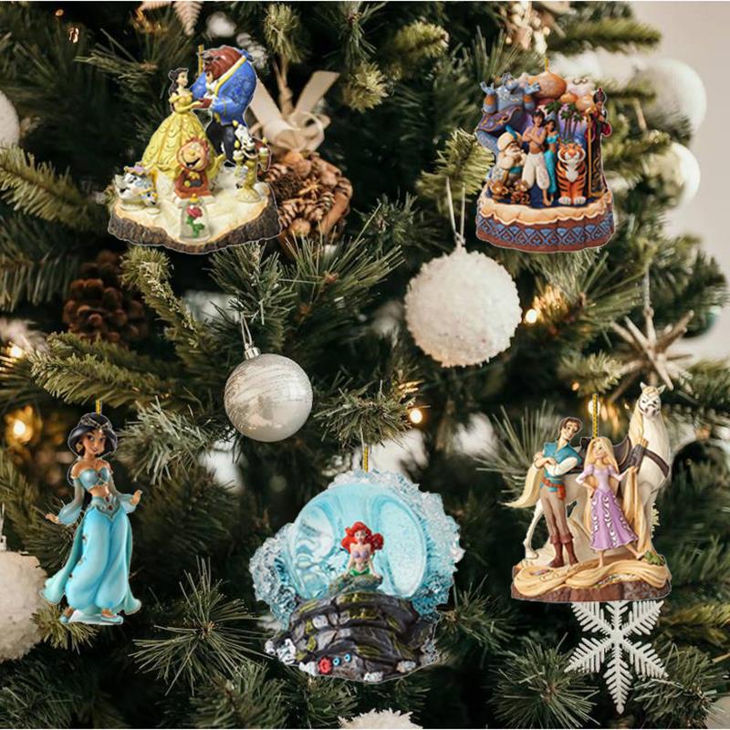 Christmas Pendant Xmas Tree Decoration Princess Flat Cartoon
