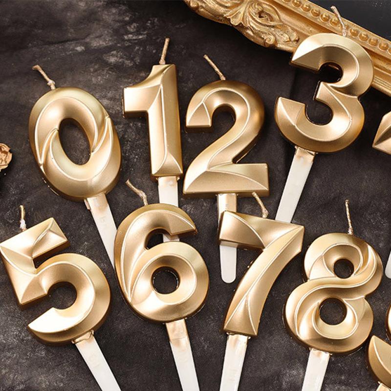 1 2 3 4 5 6 7 8 9 0 Number Birthday Candles Gold Silver Kids
