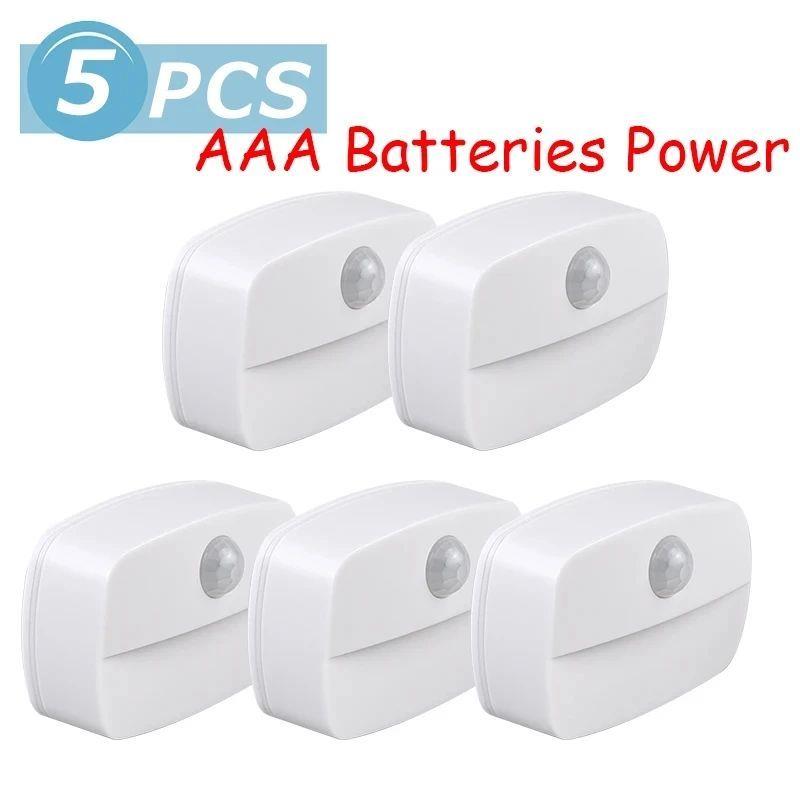 Mini LED Night Lamp Motion Sensor Light Indoor AAA Battery 1